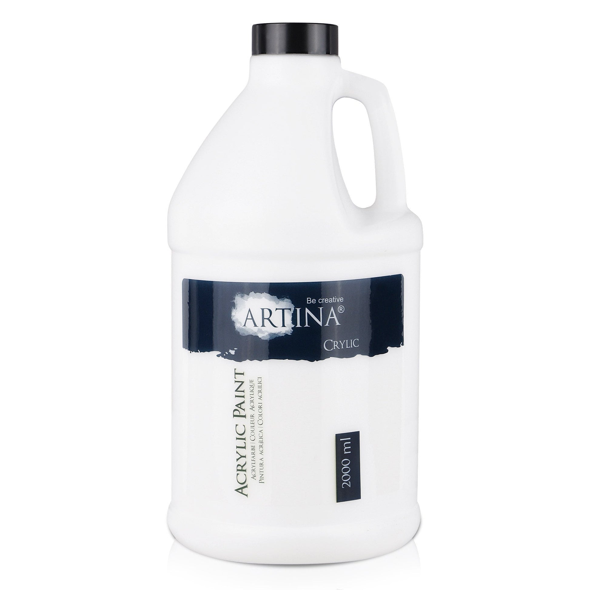 Artina Crylic Acrylfarbe 2000ml Titanweiß schnell trocknend hohe Deckkraft wasserfest