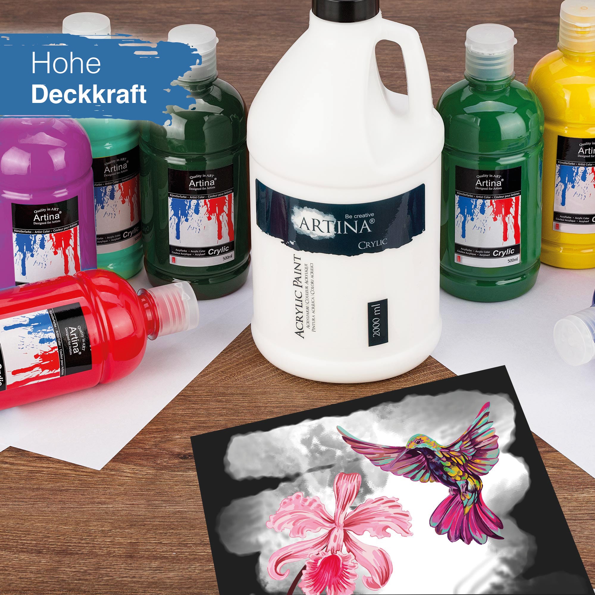 Artina Crylic Acrylfarbe 2000ml Titanweiß
