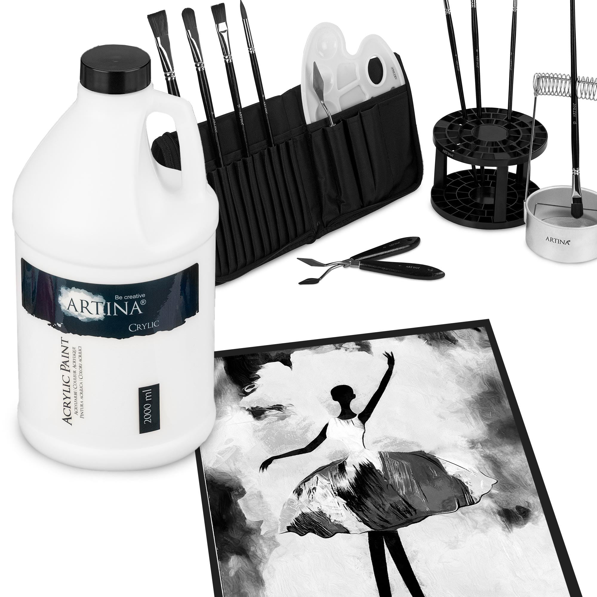 Artina Crylic Acrylfarbe 2000ml Titanweiß