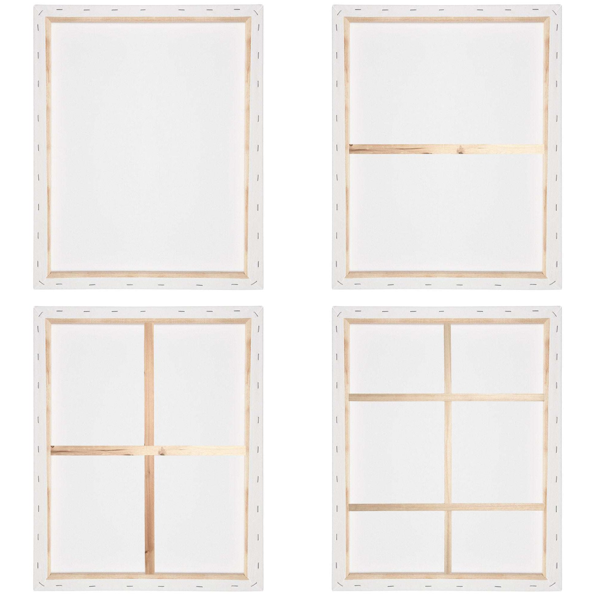 Artina 3er Set Premium Leinwand auf stabilem 15mm Holz-Keilrahmen mit 380g/m² Baumwollgewebe, weiß vorgrundiert und vielseitig für verschiedene Maltechniken geeignet