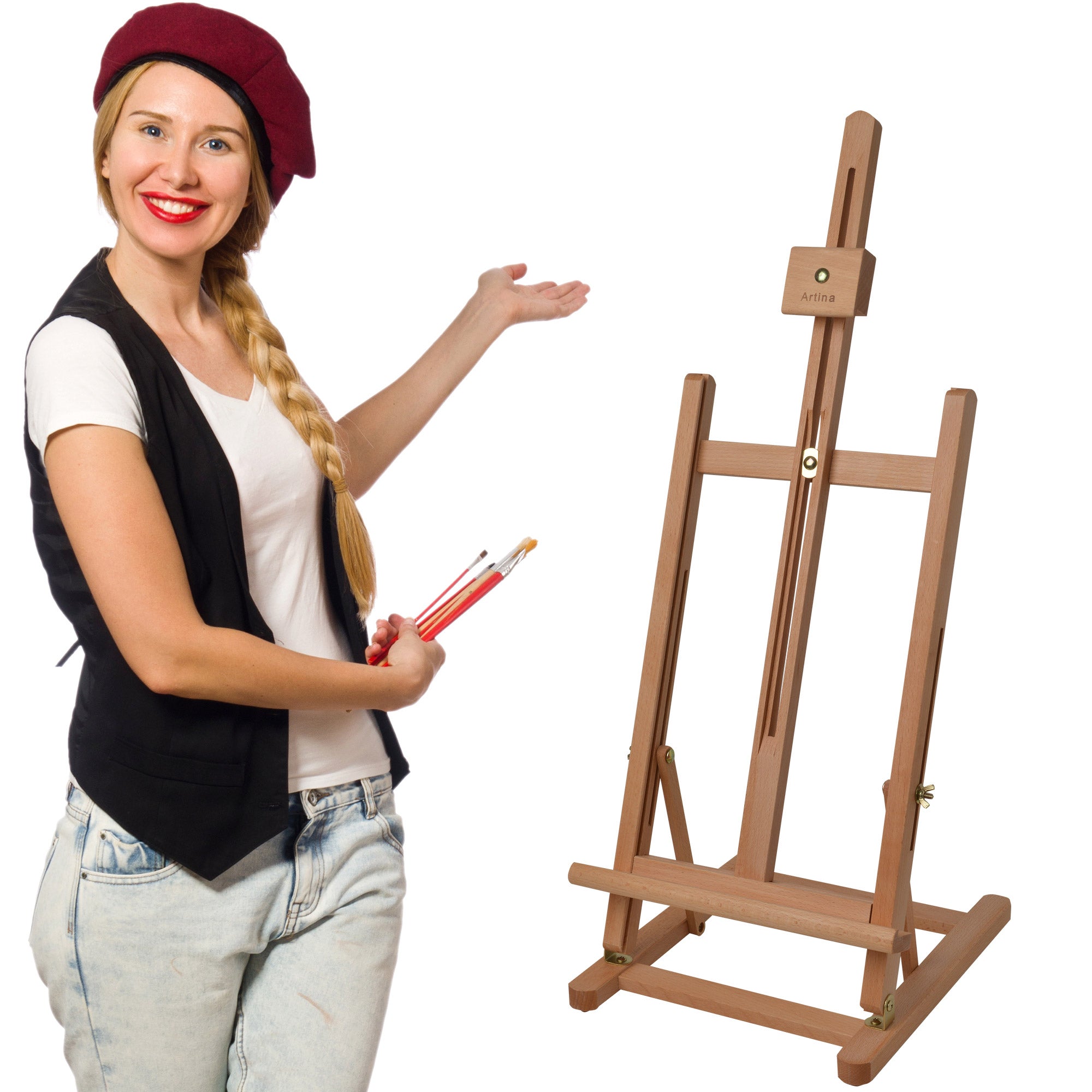 Artina Tischstaffelei Staffelei Metz aus massivem Buchen-Holz