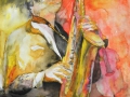 Saxophonist (c) Aquarell von FRank Koebsch  k