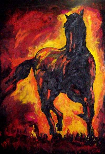 A - Pferd im Feuersturm