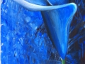 Standhaft im kühlen Blau (40x120)