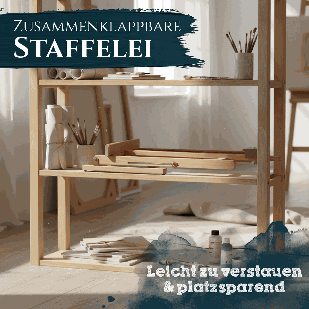 Artina Tischstaffelei Metz – Staffelei aus Buchenholz – Staffeleien-Shop