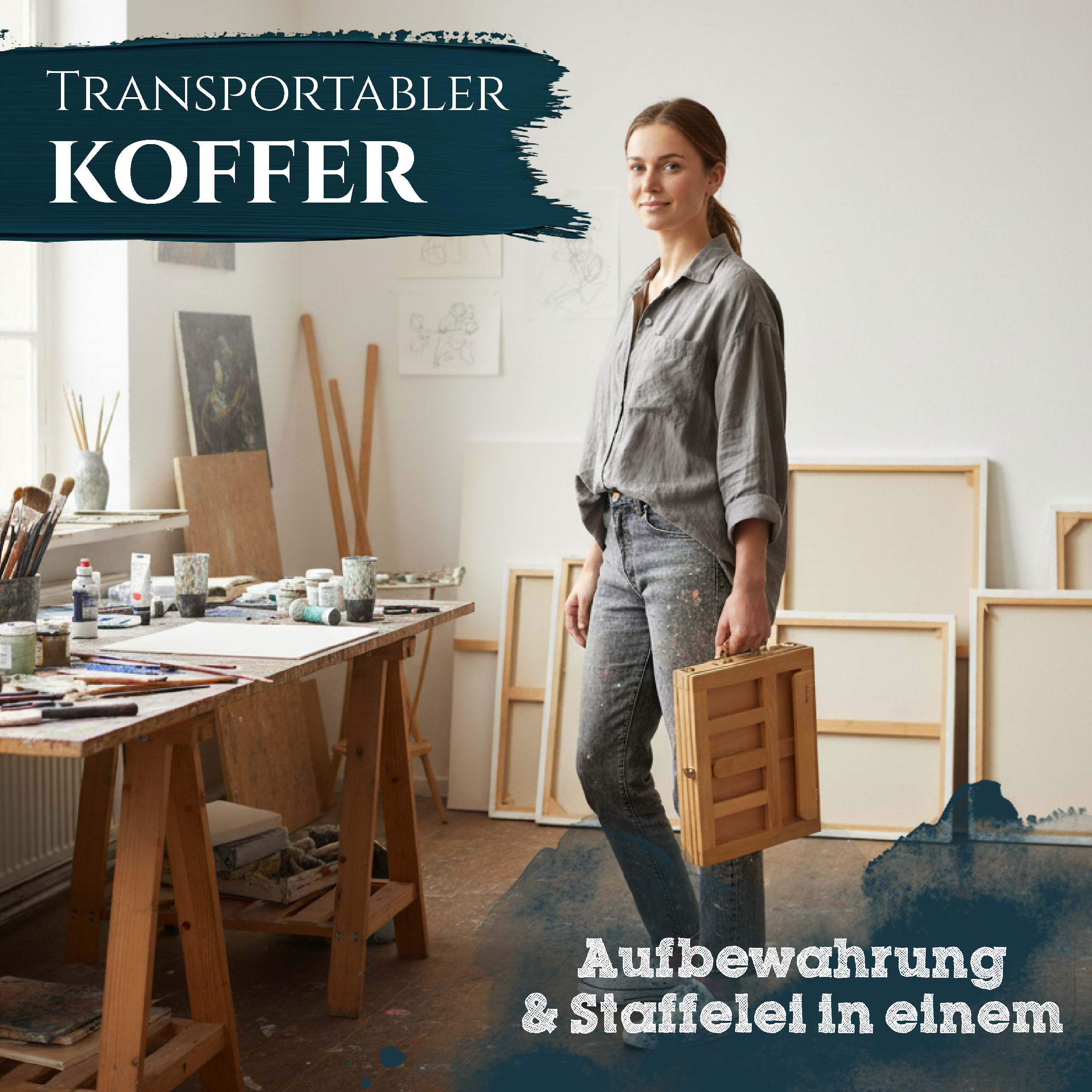 Artina Tischstaffelei Colmar Zeichenbrett Buchstütze Aufbewahrungsfach