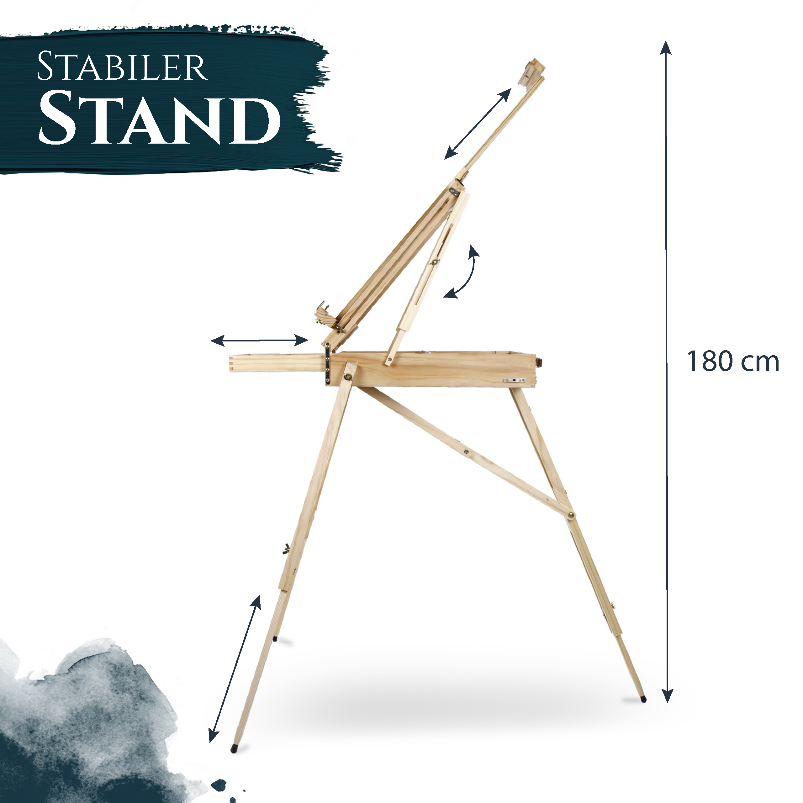Artina Kofferstaffelei Feldstaffelei Staffelei Madrid aus Kiefern-Holz