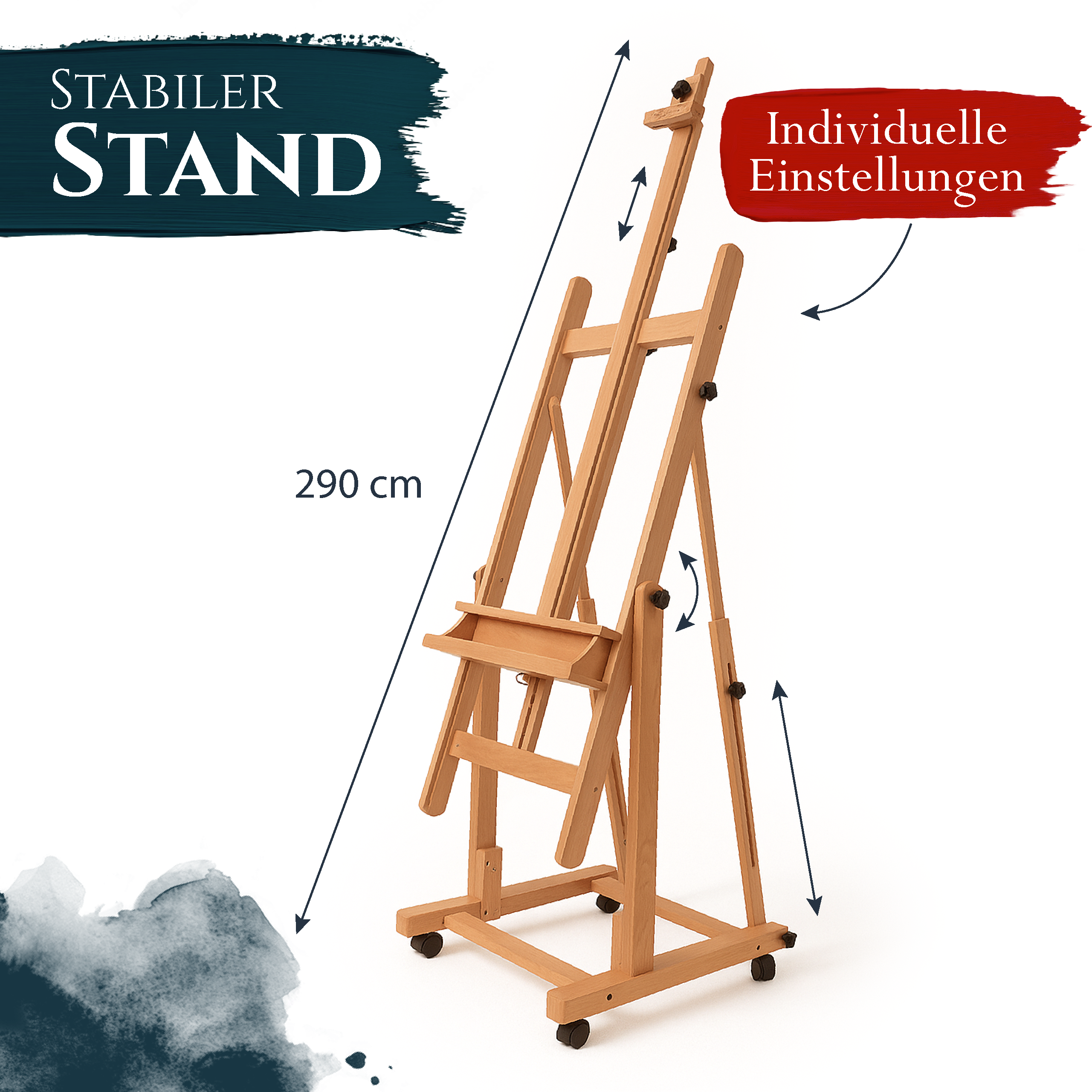Artina Atelierstaffelei Aquarellstaffelei Staffelei Verona aus Buche