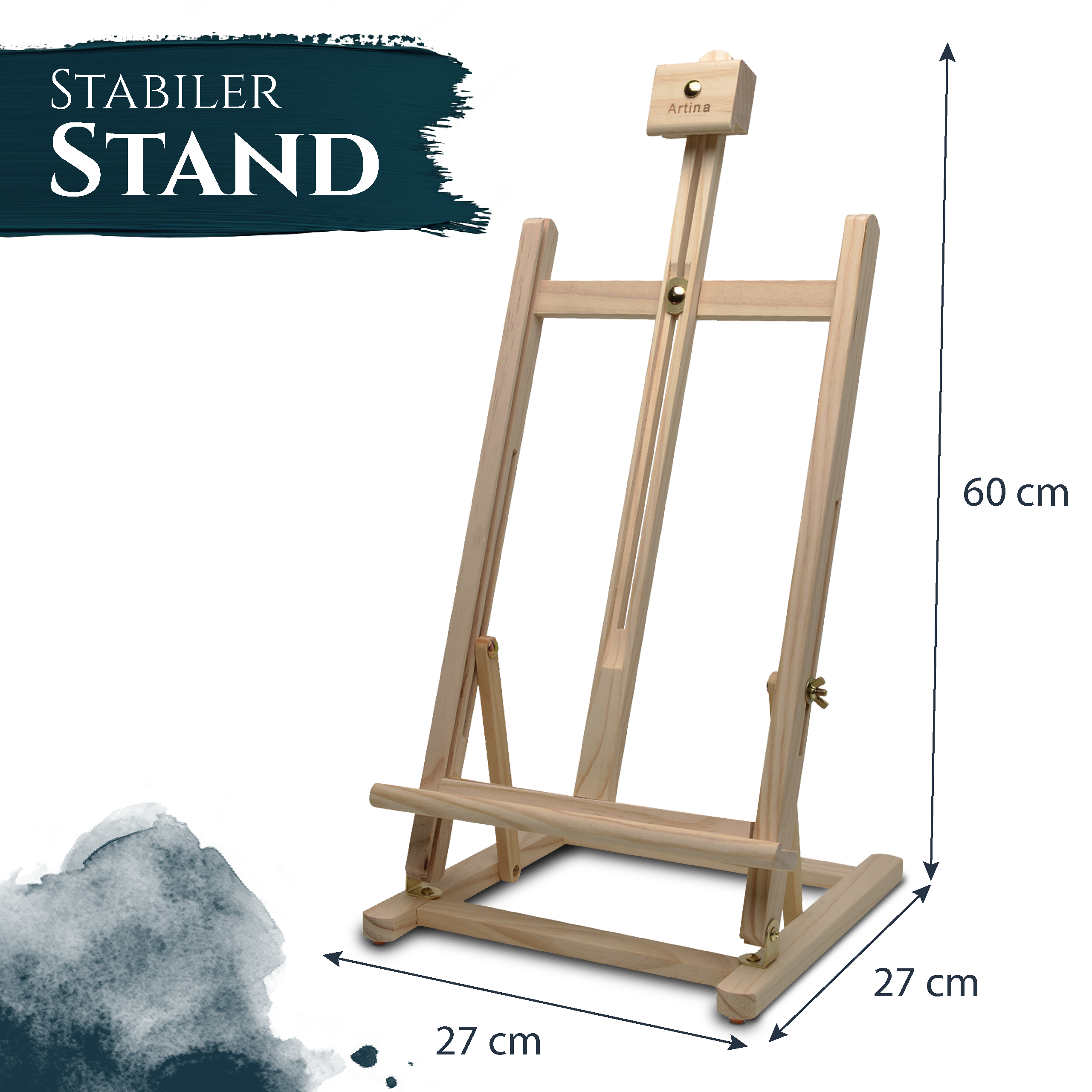 Artina Tischstaffelei Staffelei Sydney aus massivem Kiefern-Holz