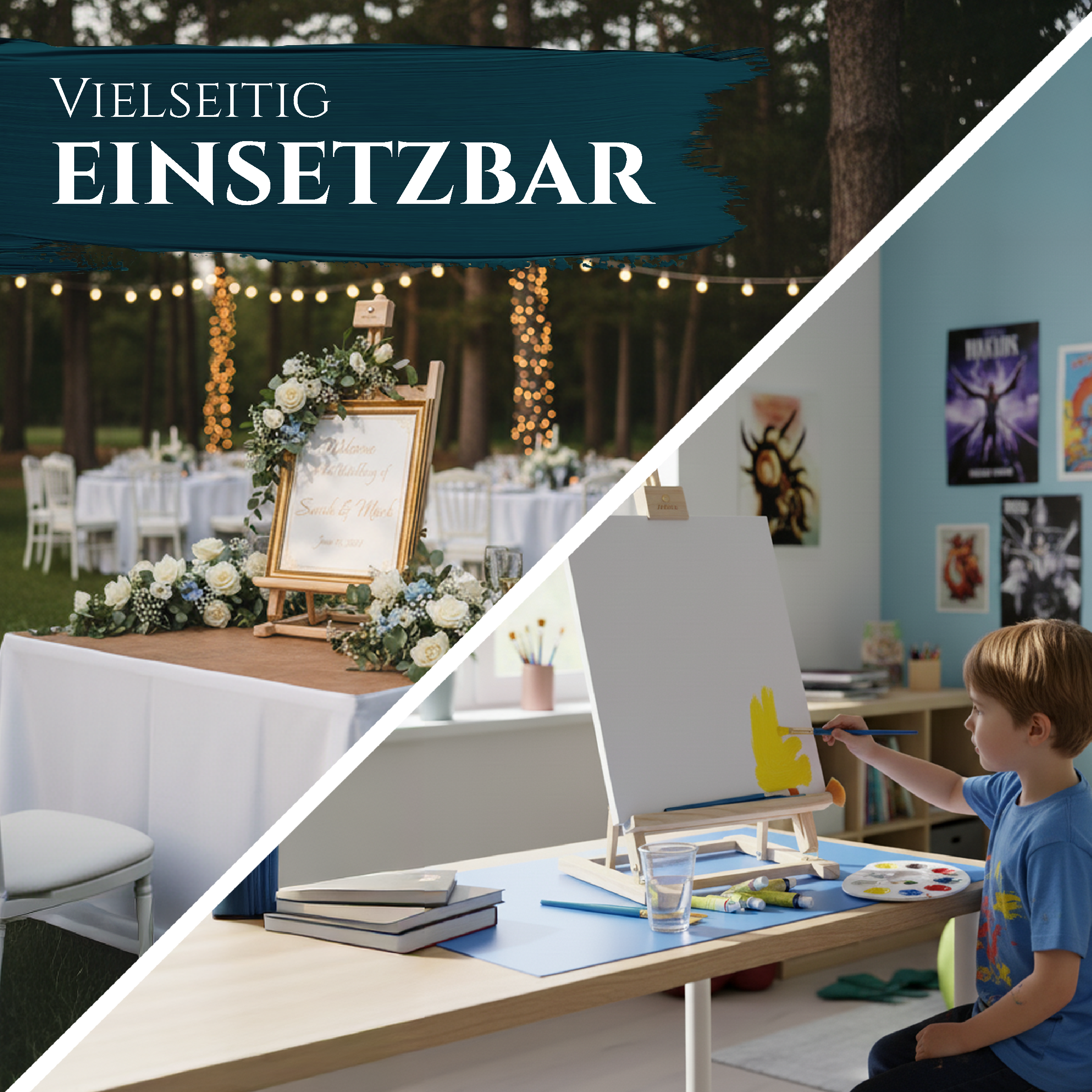 Artina Tischstaffelei Staffelei Sydney aus massivem Kiefern-Holz