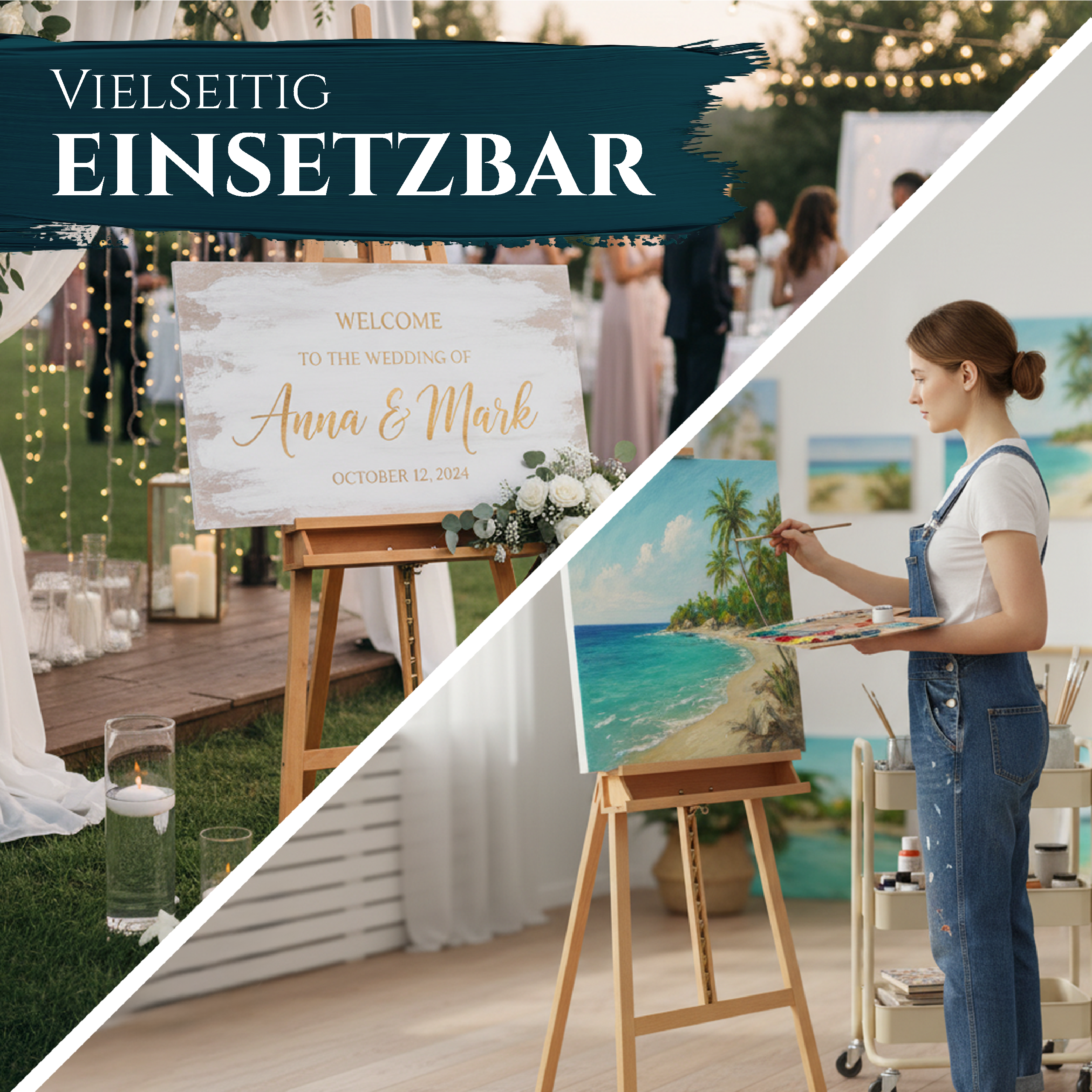 Artina Akademiestaffelei Staffelei Barcelona aus massivem Buchen-Holz