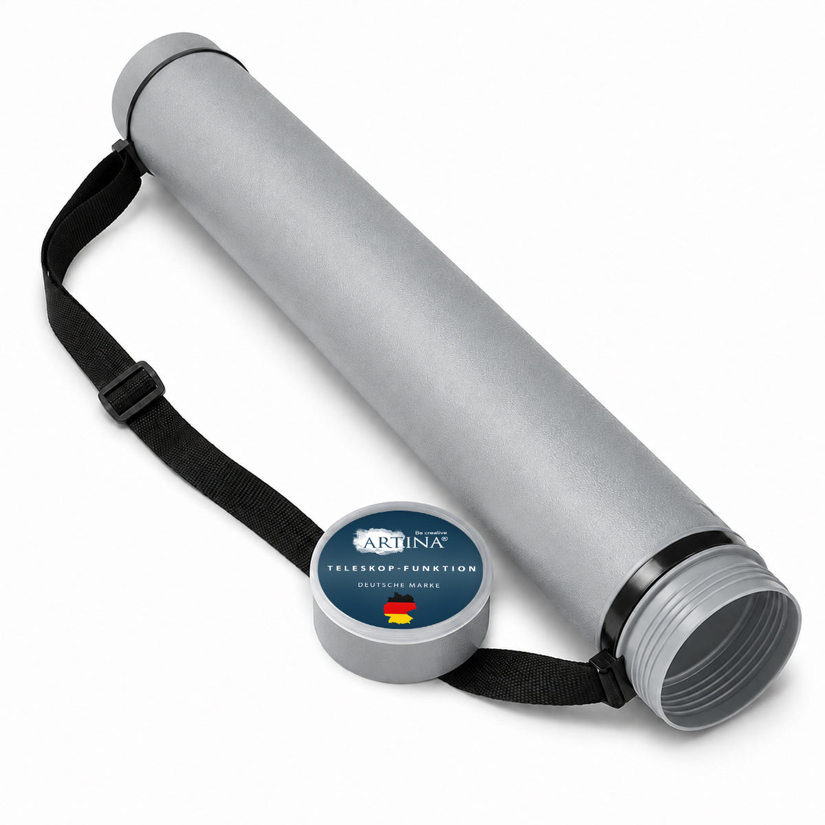 Artina Posterrolle A0 Transportrolle 60–100 cm Schwarz/Weiß/Silber Archiva