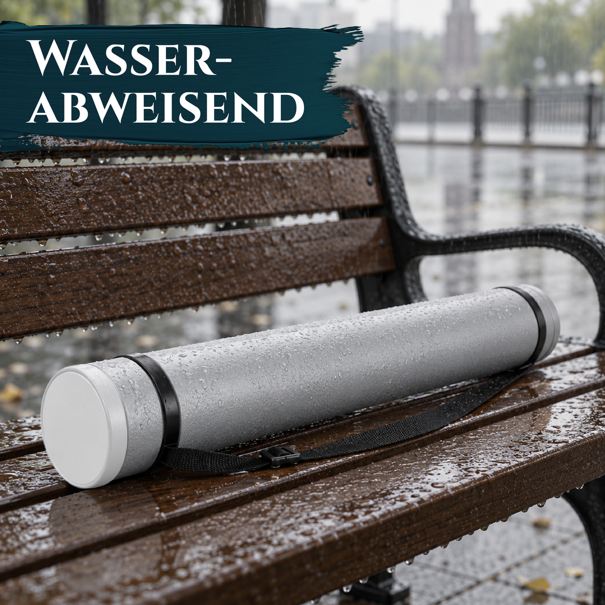 Artina Posterrolle A0 Transportrolle 60–100 cm Schwarz/Weiß/Silber Archiva