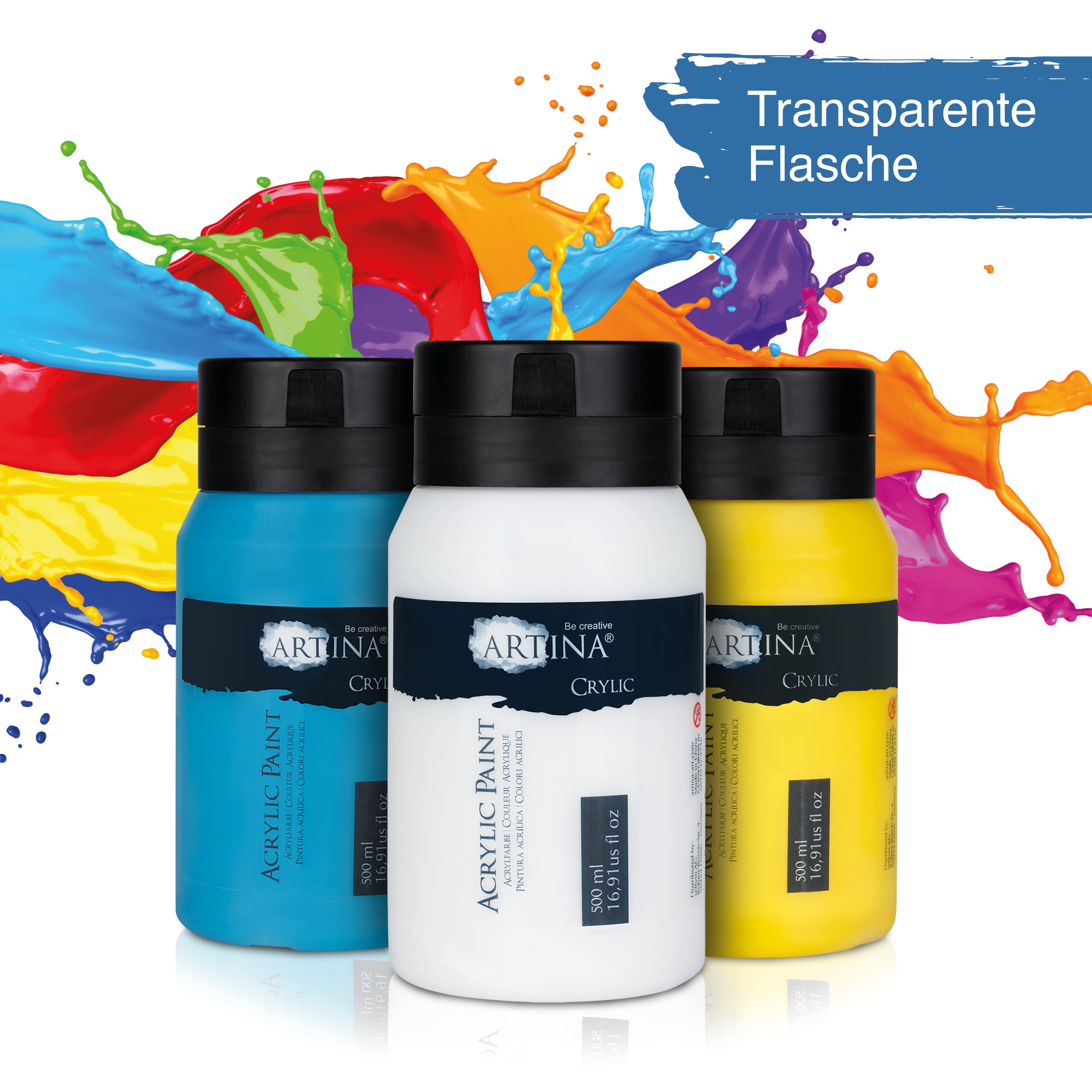 Artina Crylic Acrylfarbe Tuben Set 10x500ml