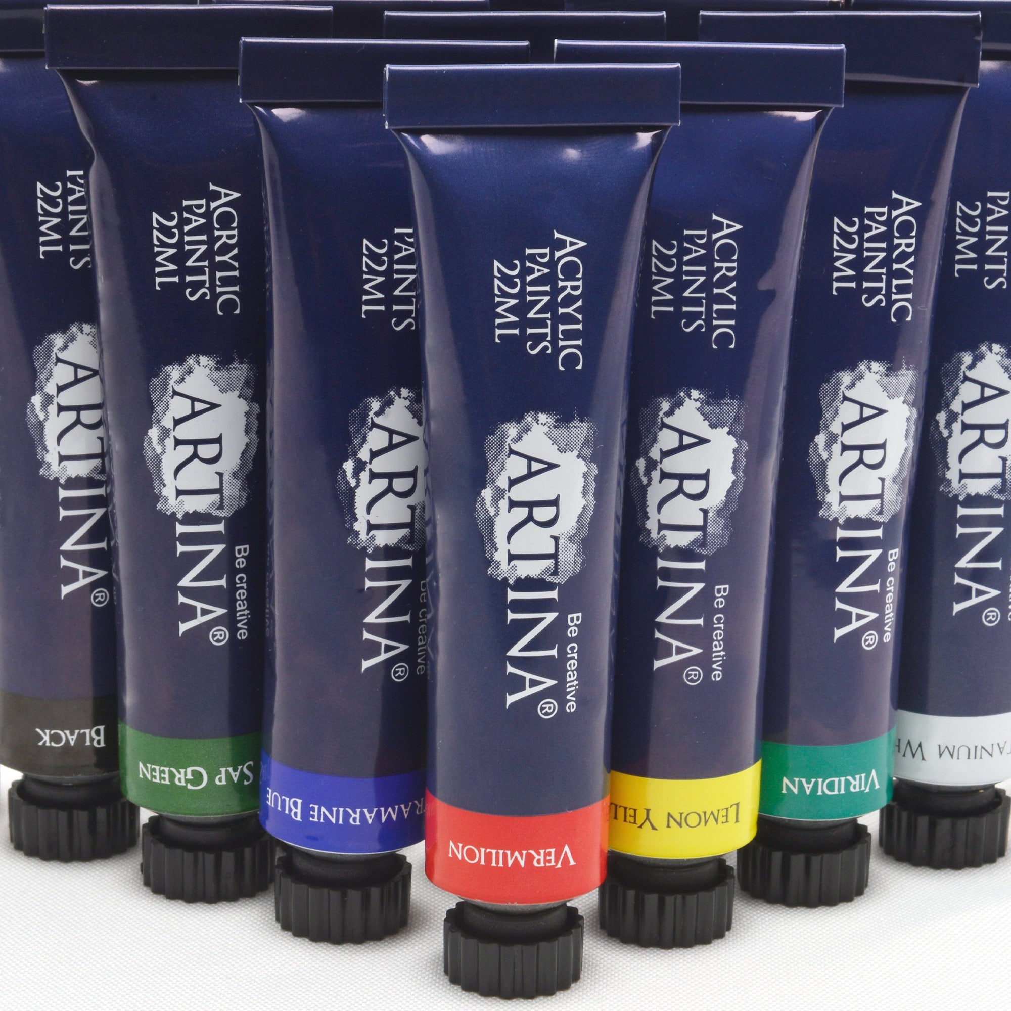 Artina Crylic Acrylfarben Set 24x22ml Tuben Acryl Künstler-Malfarbe
