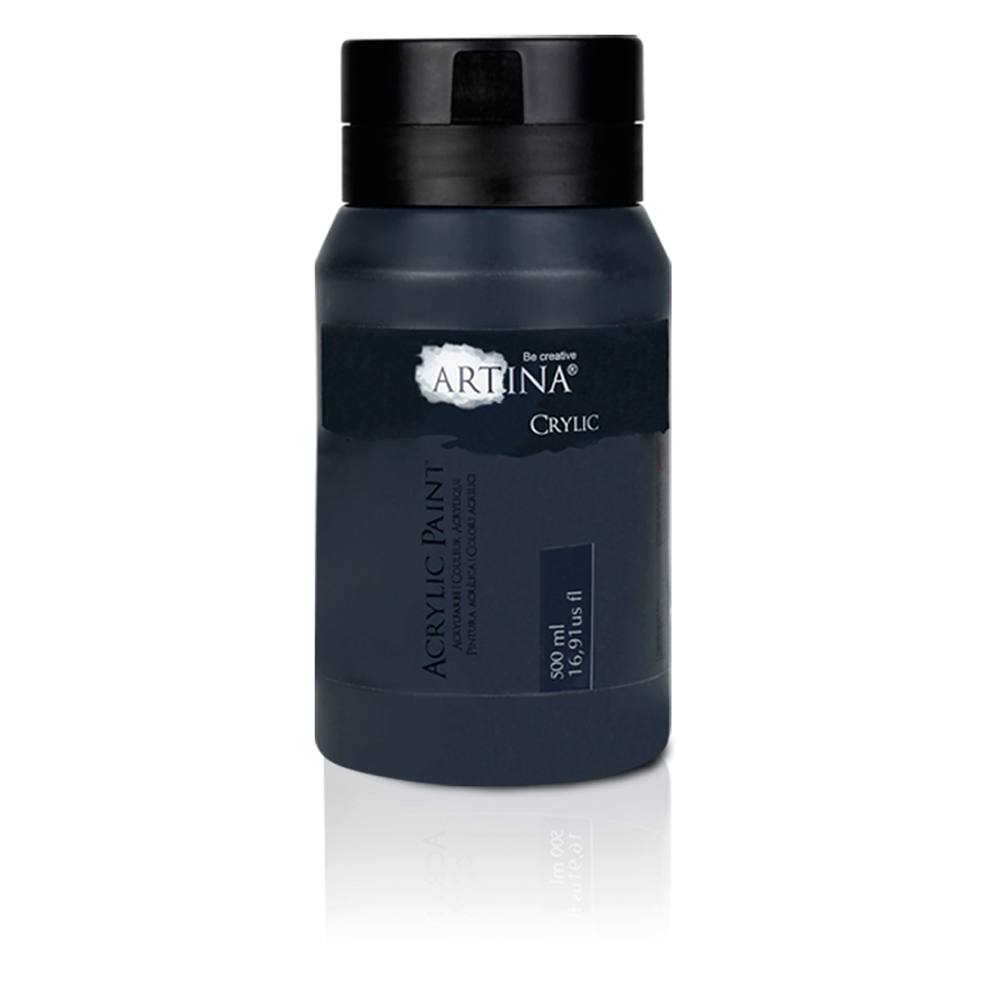 Artina Acrylfarbe Schwarz Weiss 500ml schnell trocknende, hoch pigmentierte Acrylfarbe mit hoher Deckkraft und Lichtechtheit