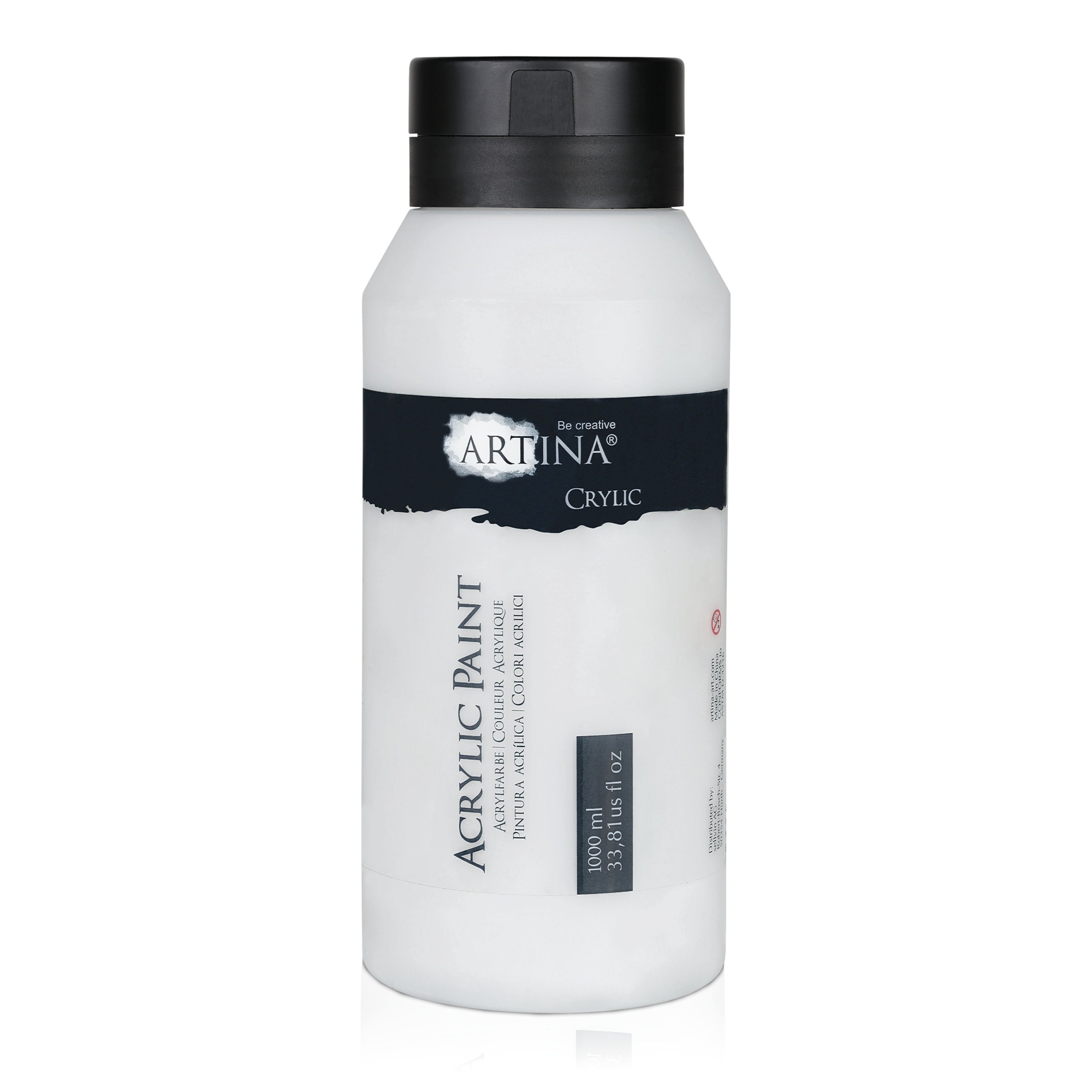 Artina Acrylfarbe Schwarz Weiss 500ml 1000ml Crylic