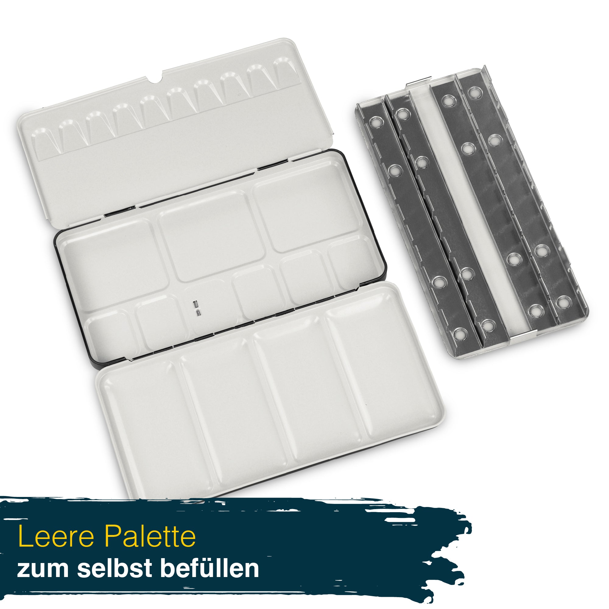 Artina Colaro Leerkasten für Aquarellfarbe mit 24/48 halben Näpfen