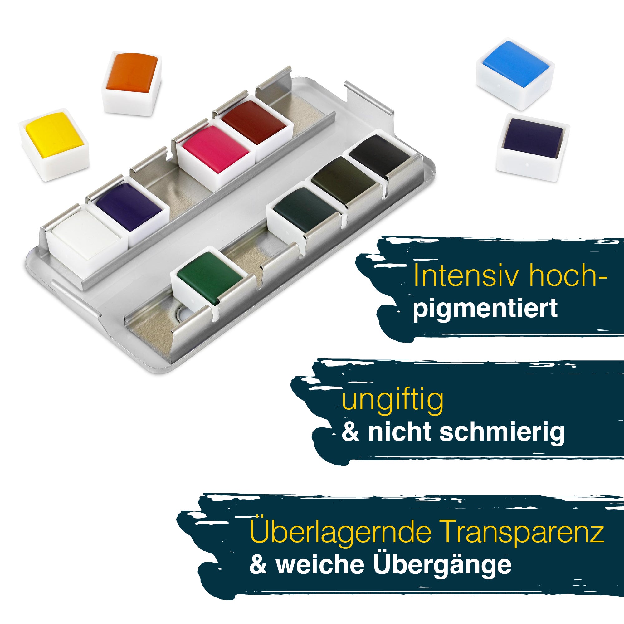 Artina Colaro Aquarellfarben Malkasten Set inkl. Wassertankpinsel