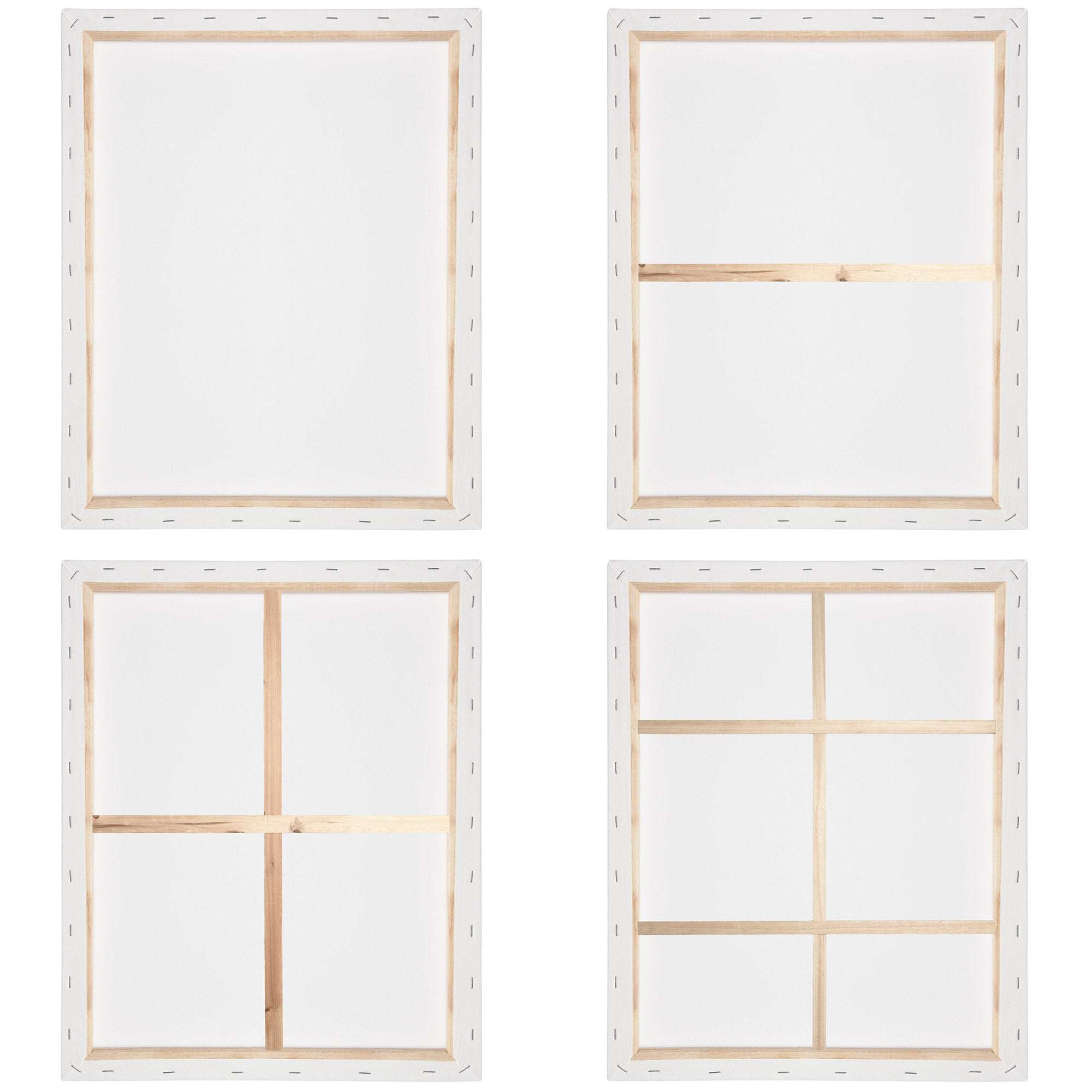 Artina 3er Set Premium Leinwand auf stabilem 15mm Holz-Keilrahmen mit 380g/m² Baumwollgewebe, weiß vorgrundiert und vielseitig für verschiedene Maltechniken geeignet