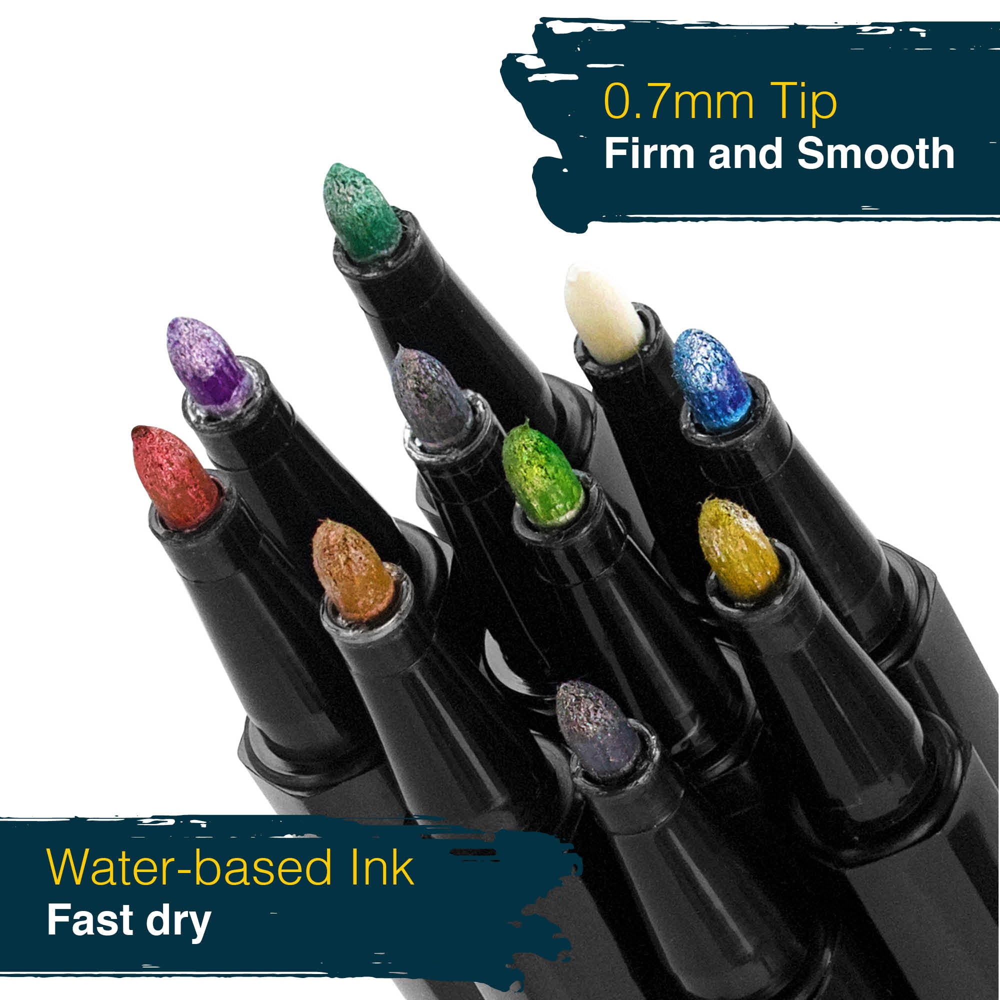 10er Set Artina Markilo ME Metallic Acryl Stifte