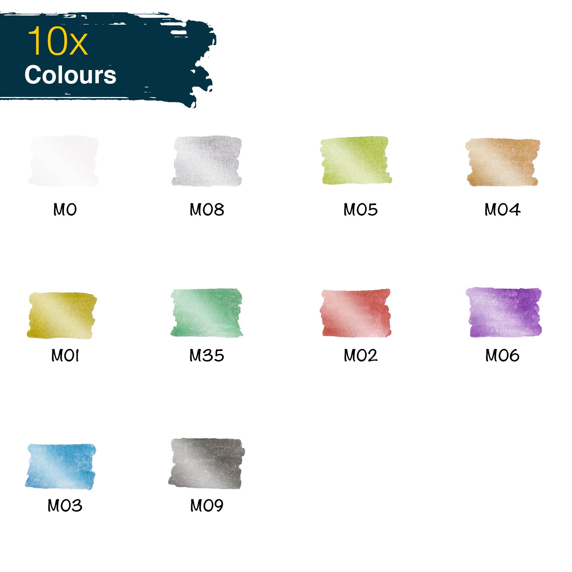 10er Set Artina Markilo ME Metallic Acryl Stifte