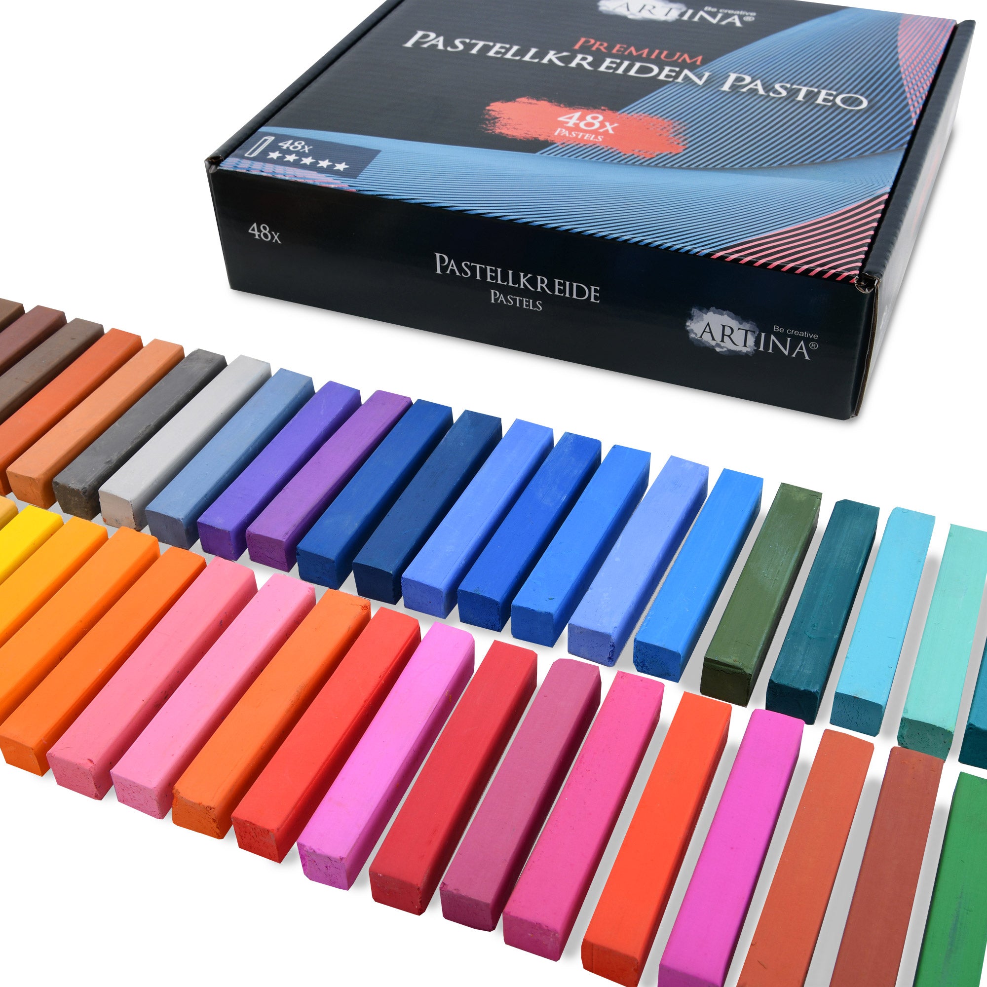 Artina Premium Weichpastellkreide Pasteo 24/48/72 Stück