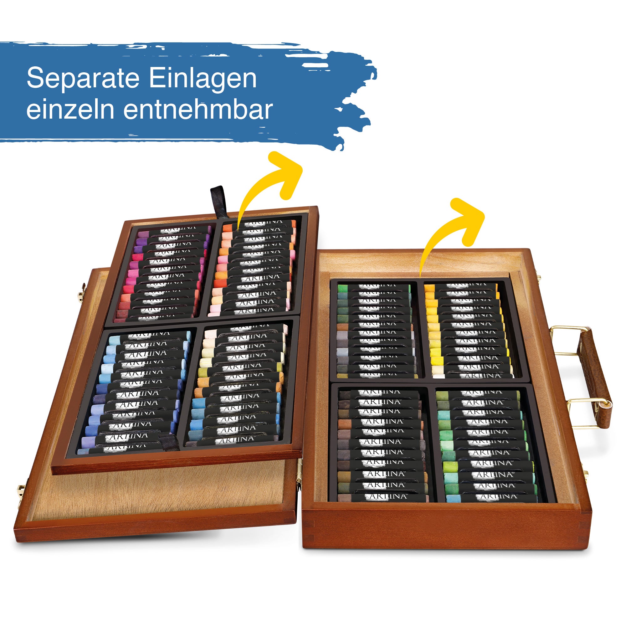 Artina Pastilo 96 feine Pastellkreiden im Holzkoffer mit FSC® Zertifikat