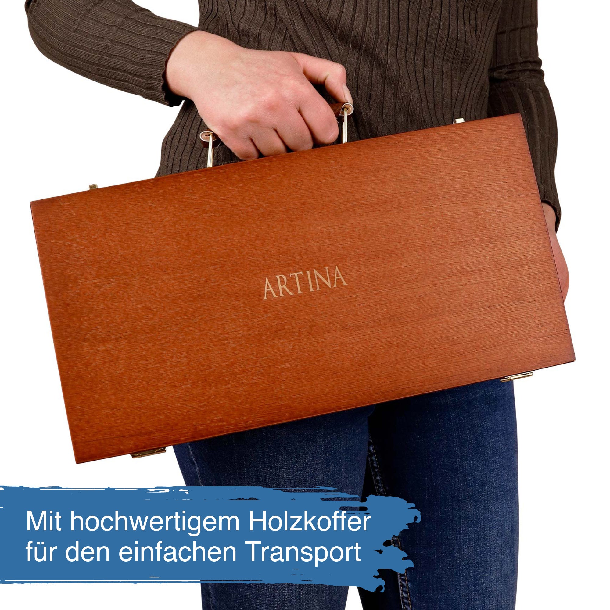 Artina Pastilo 96 feine Pastellkreiden im Holzkoffer mit FSC® Zertifikat