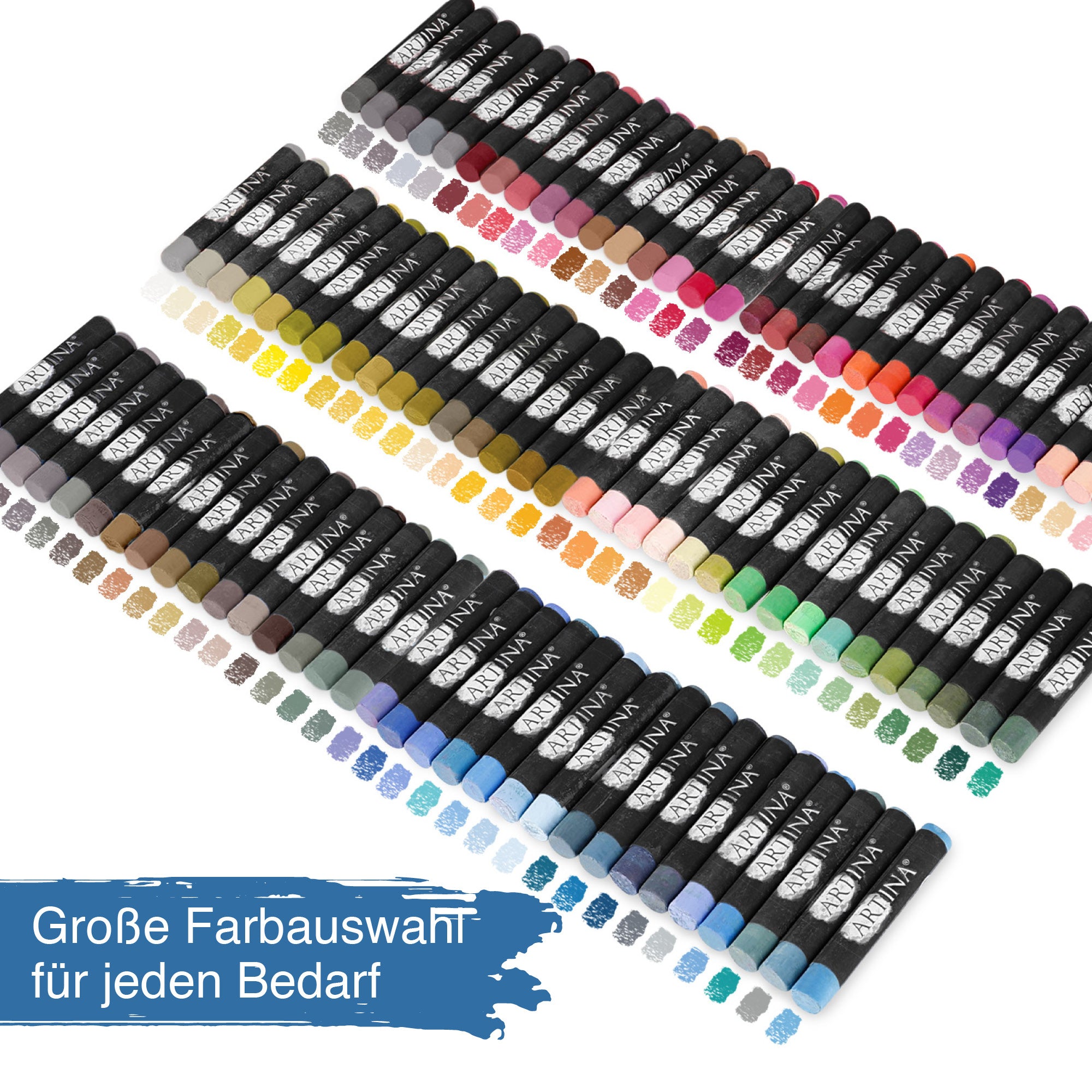 Artina Pastilo 96 feine Pastellkreiden im Holzkoffer mit FSC® Zertifikat