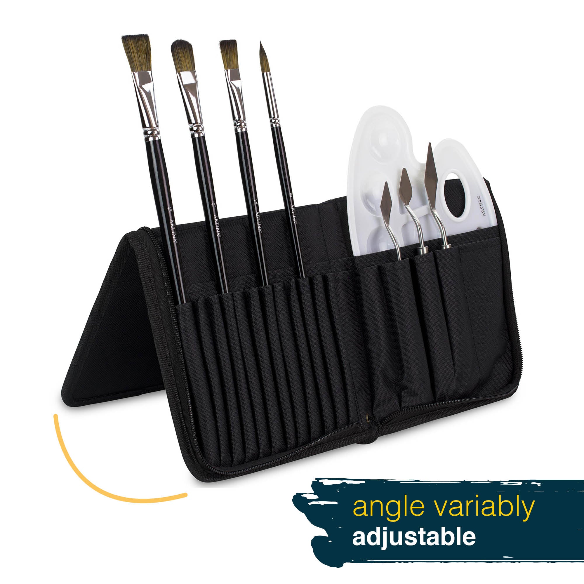 Artina Malset Elba mit Pinselhalter Pinselwascher 8 Pinsel und vieles mehr