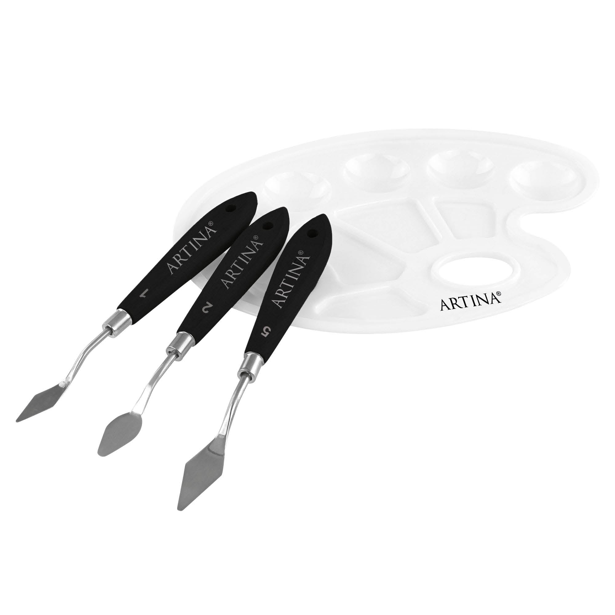 Artina Malset Elba mit Pinselhalter Pinselwascher 8 Pinsel und vieles mehr