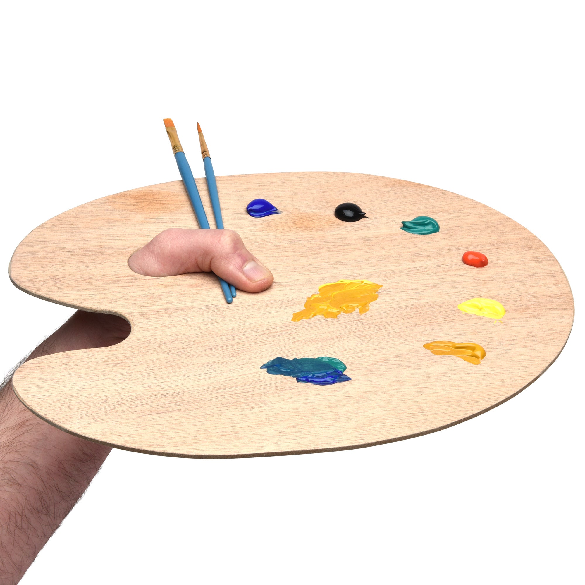Artina Farbmischpalette oval aus Holz