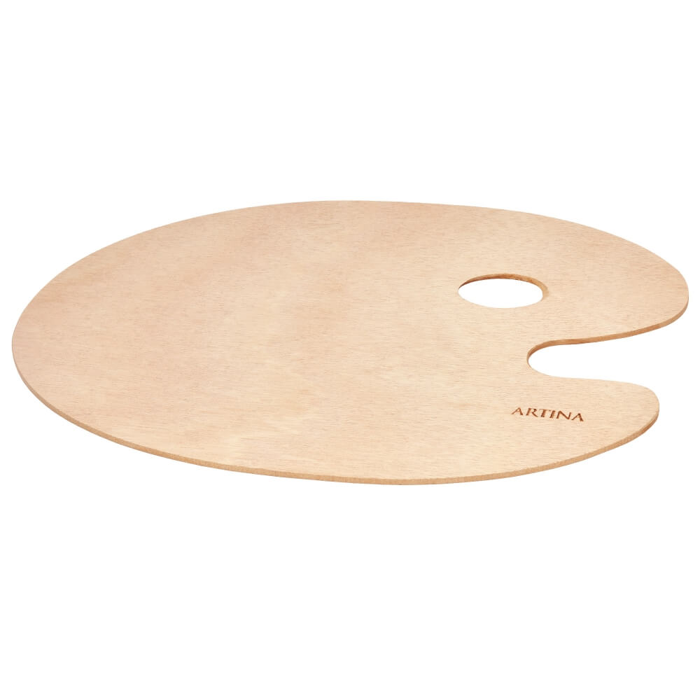 Artina Farbmischpalette oval aus Holz